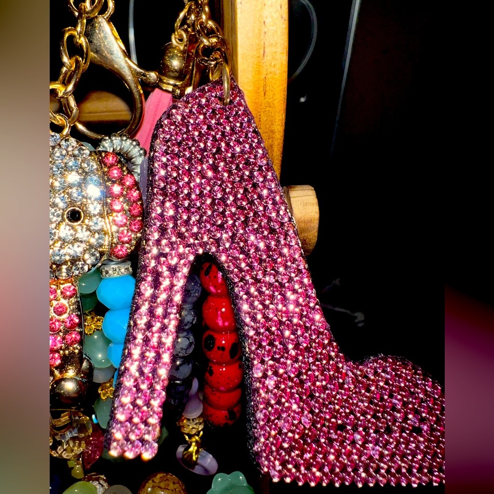 1 Glitter Shoe Keychain